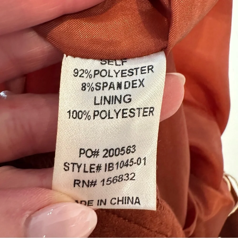 **NWT** BiBi Rust Faux Suede Studded Skirt - Picture 9 of 11